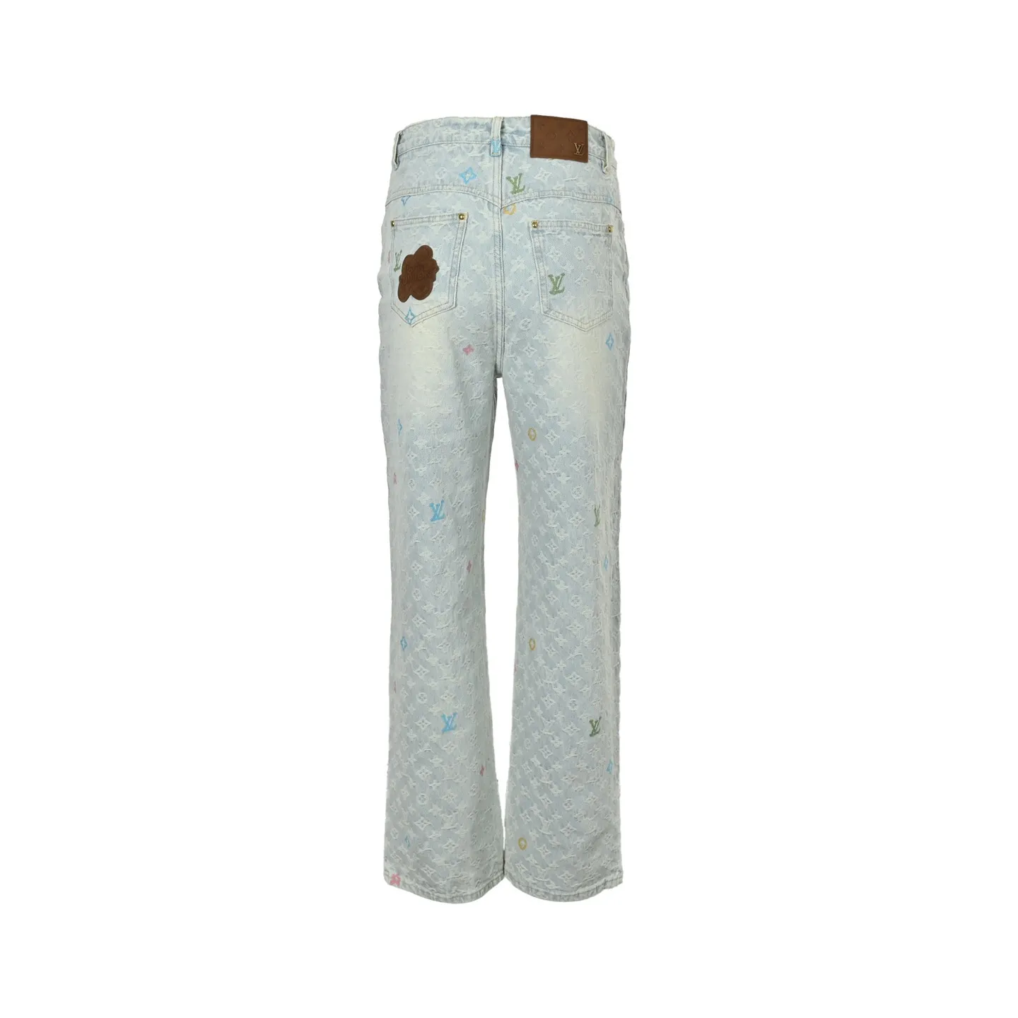 Louis Vuitton/Louis Vuitton Tyler joint style old flower jacquard embroidered jeans